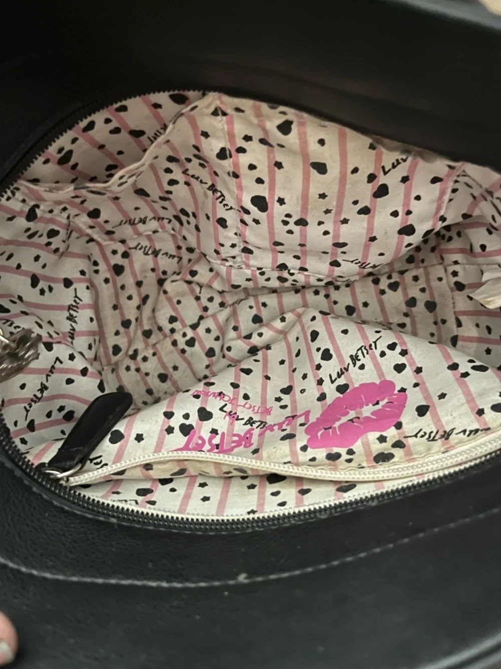 Betsey Johnson Blue & White Patterned Women’s Tote Bag - Picture 5 of 7